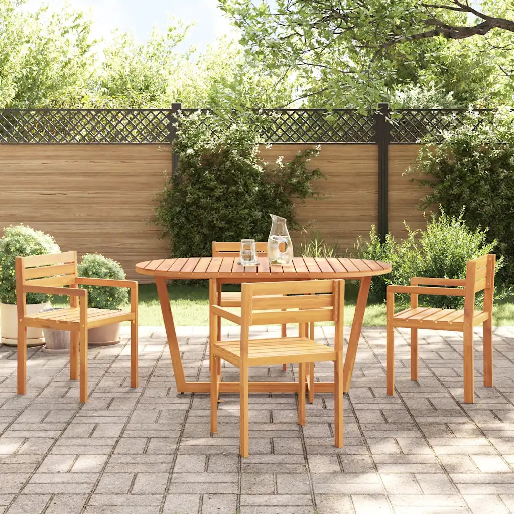 Set da pranzo da giardino da 5 pz in Legno Massello di Acacia 3334771