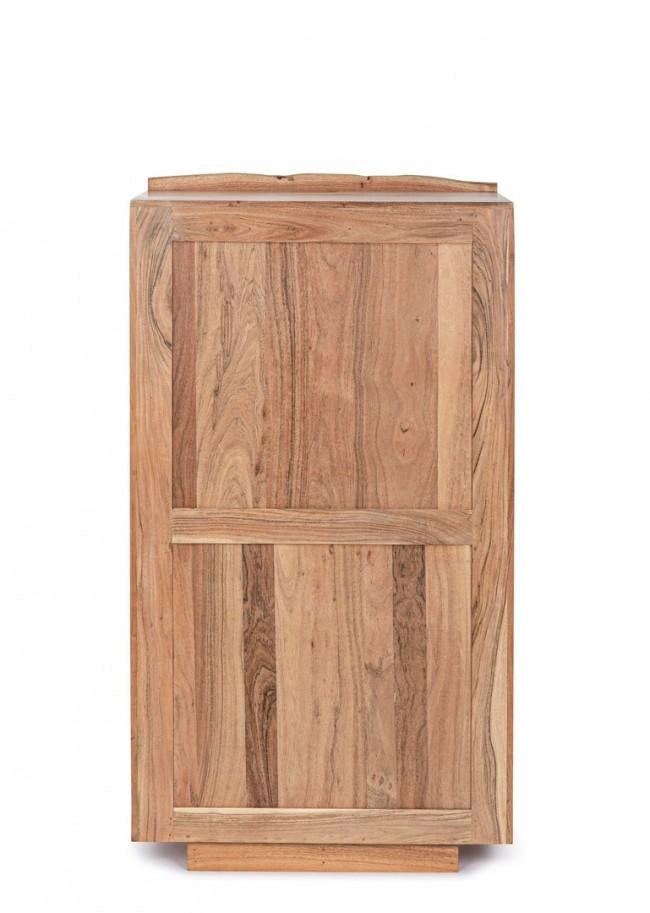 Cassettiera 5 Cassetti 70x45x130 cm in Legno Marrone