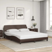 Giroletto-Struttura Letto Dover Marrone 160x200 cm in Similpelle