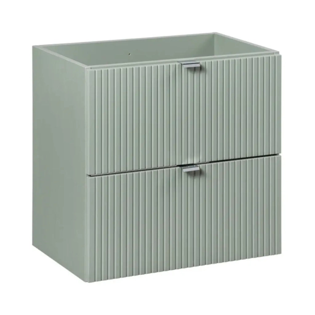 Set ELVINA 140cm: mobili sotto lavabo con cassetti e armadietti + piano per lavabo + due lavabi da appoggio marmorizzati
