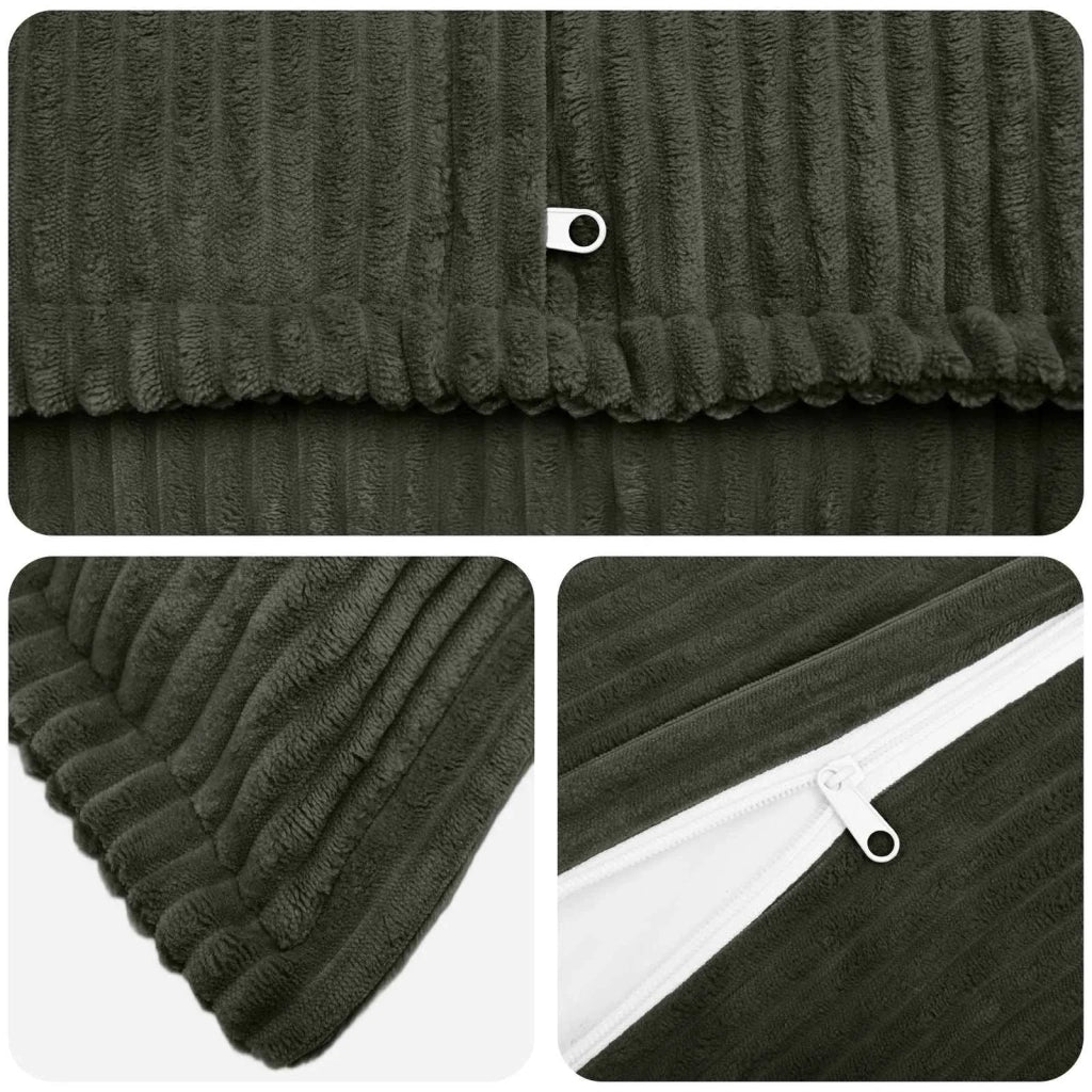 Federa 6 pz HOUTEN Antracite 40 x 70 cm corduroy 917827