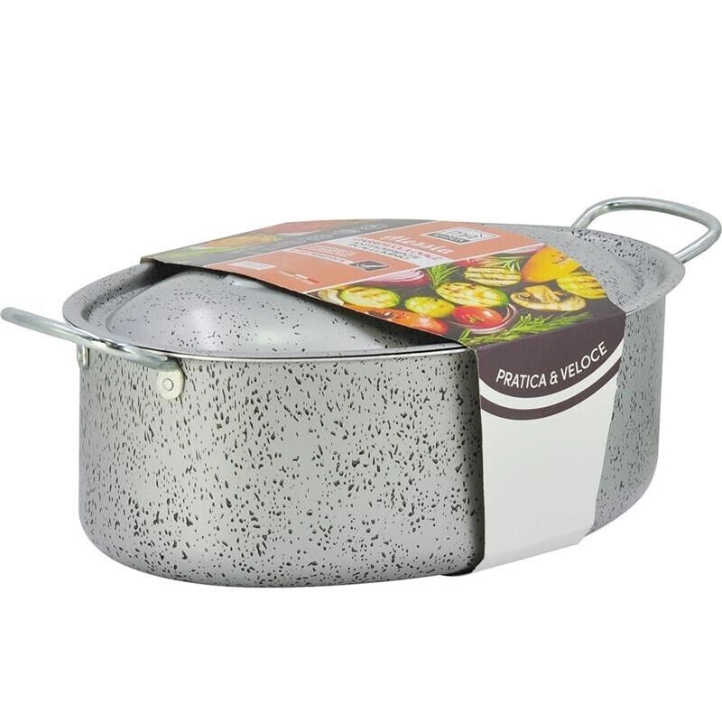 MA MAISON CASSERUOLA OVALE LINEA ALESSIA 32 CM ANTIADERENTE E ANTIGRAFFIO IN ALLUMINIO