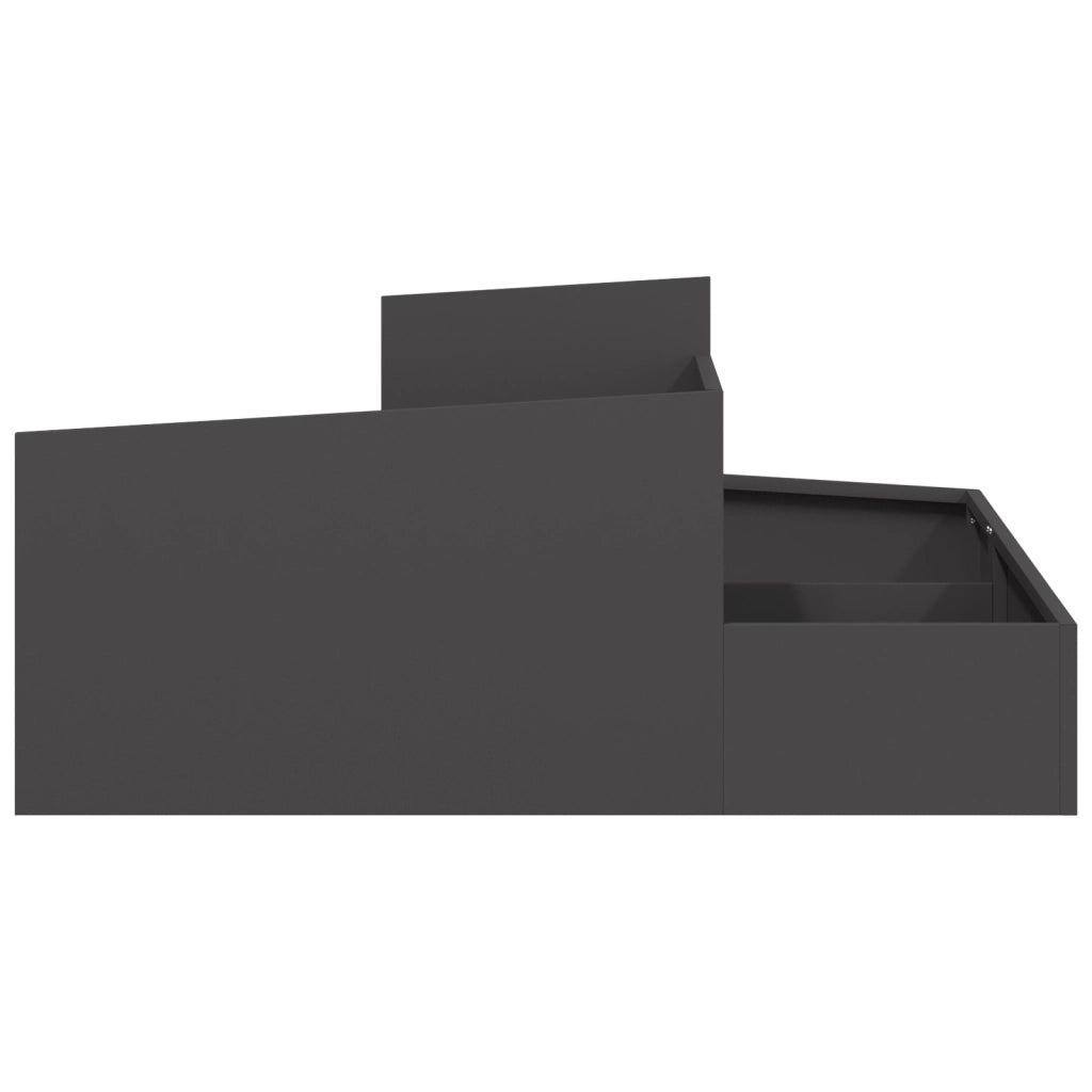 Vasi & Fioriere Nero Metallo Grande Intarsi decorativi Fioriera