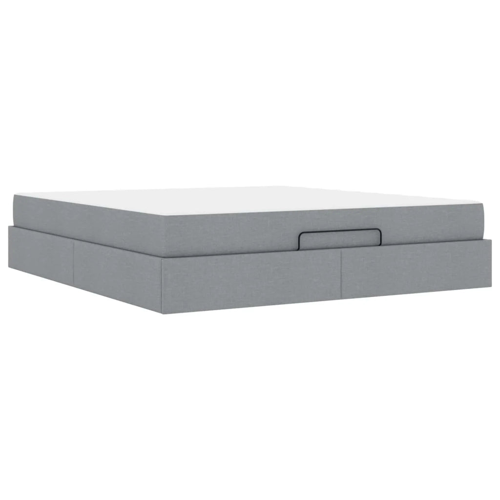 Struttura letto con materasso 2 pcs Grigio chiaro Tessuto 3399508