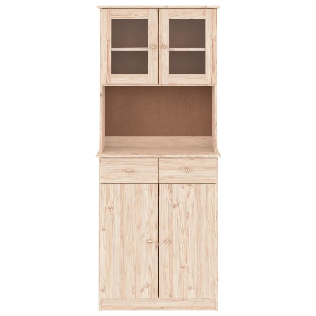 Credenza | Madia | Buffet da pranzo | Armadio da pranzo ALTA 77x35x188 cm in Legno Massello di Pino