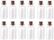 Set di bicchieri in vetro 12 pezzi con tappo decorativo per messaggi e progetti DIY capacità 15 ml leggero