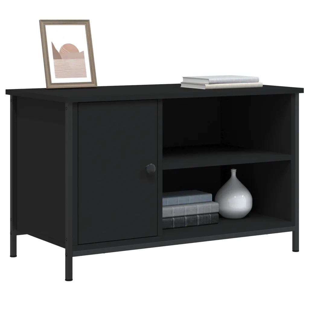 Mobile Porta TV Nero 80x40x50 cm in Legno Multistratocod mxl 126514
