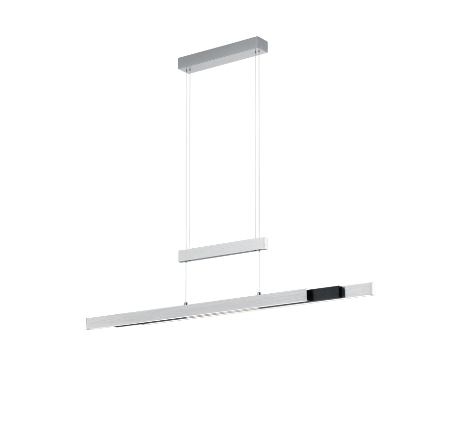 Lampada a sospensione LED, metallo, alluminio, 150,5x150x6 cm, Trajan