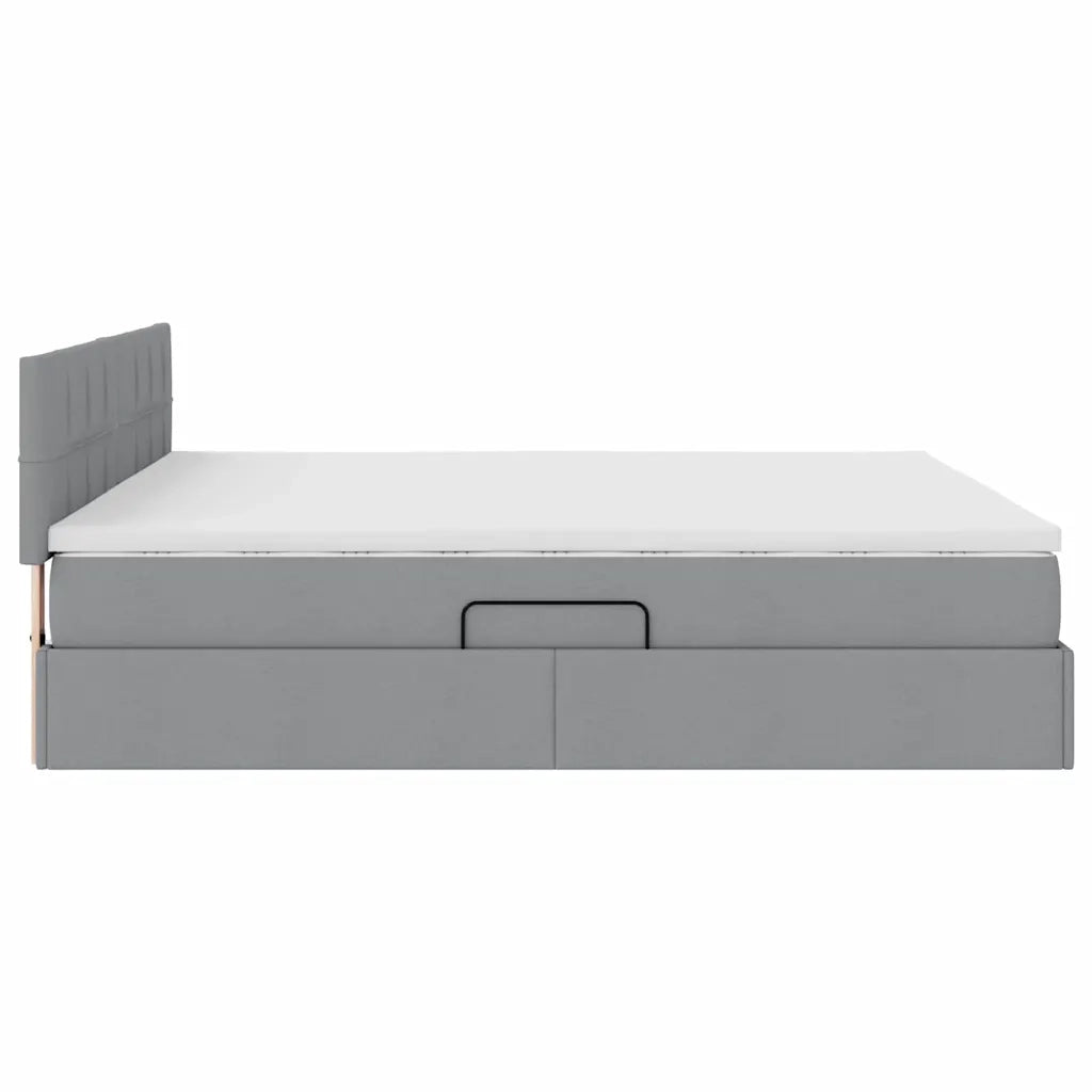 Letto con contenitore e materasso Grigio chiaro 160 x 200 cm 3370518