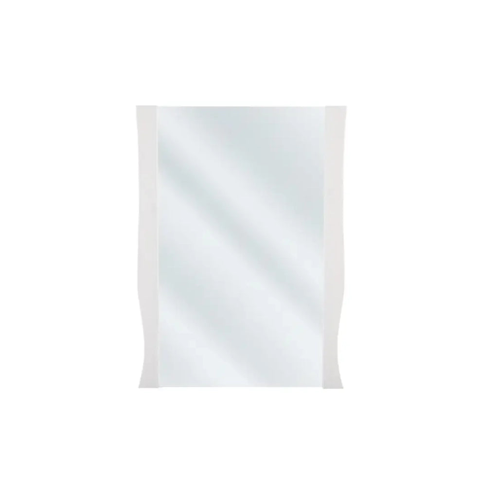 Specchio bagno bianco rettangolare 80x60 cm con cornice sottile design