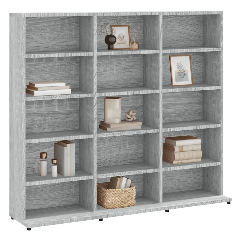 Mobile Porta CD Grigio Sonoma 100x23x89,5 cm Legno Multistrato 815484
