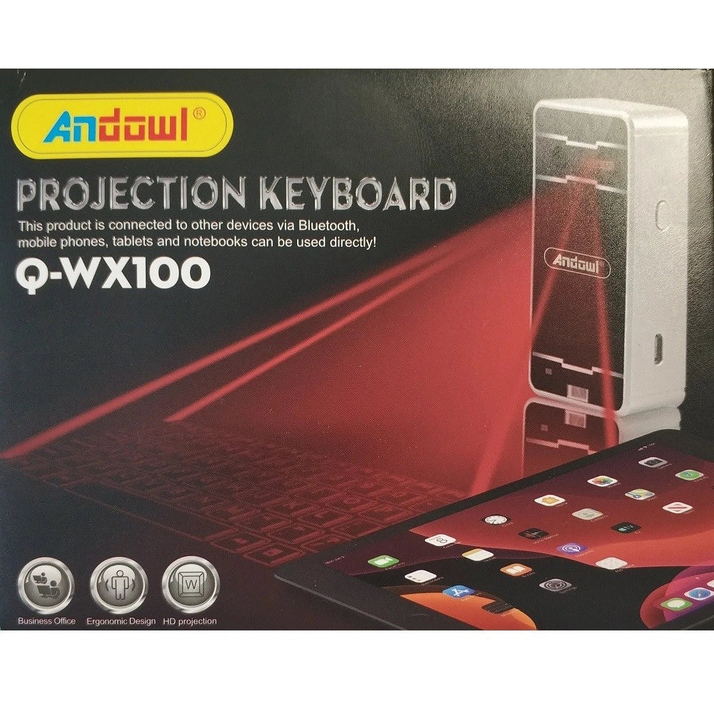Trade Shop - Mini Tastiera A Proiezione Laser Virtuale Wireless Bluetooth Smartphone Q-wx100 -