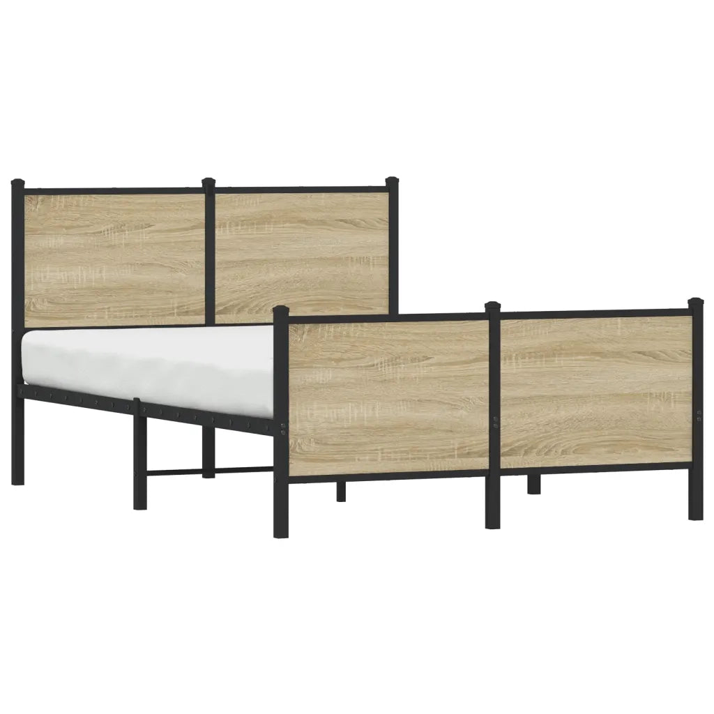 Giroletto senza Materaso in Metallo Rovere Sonoma 120x190 cm 4007731