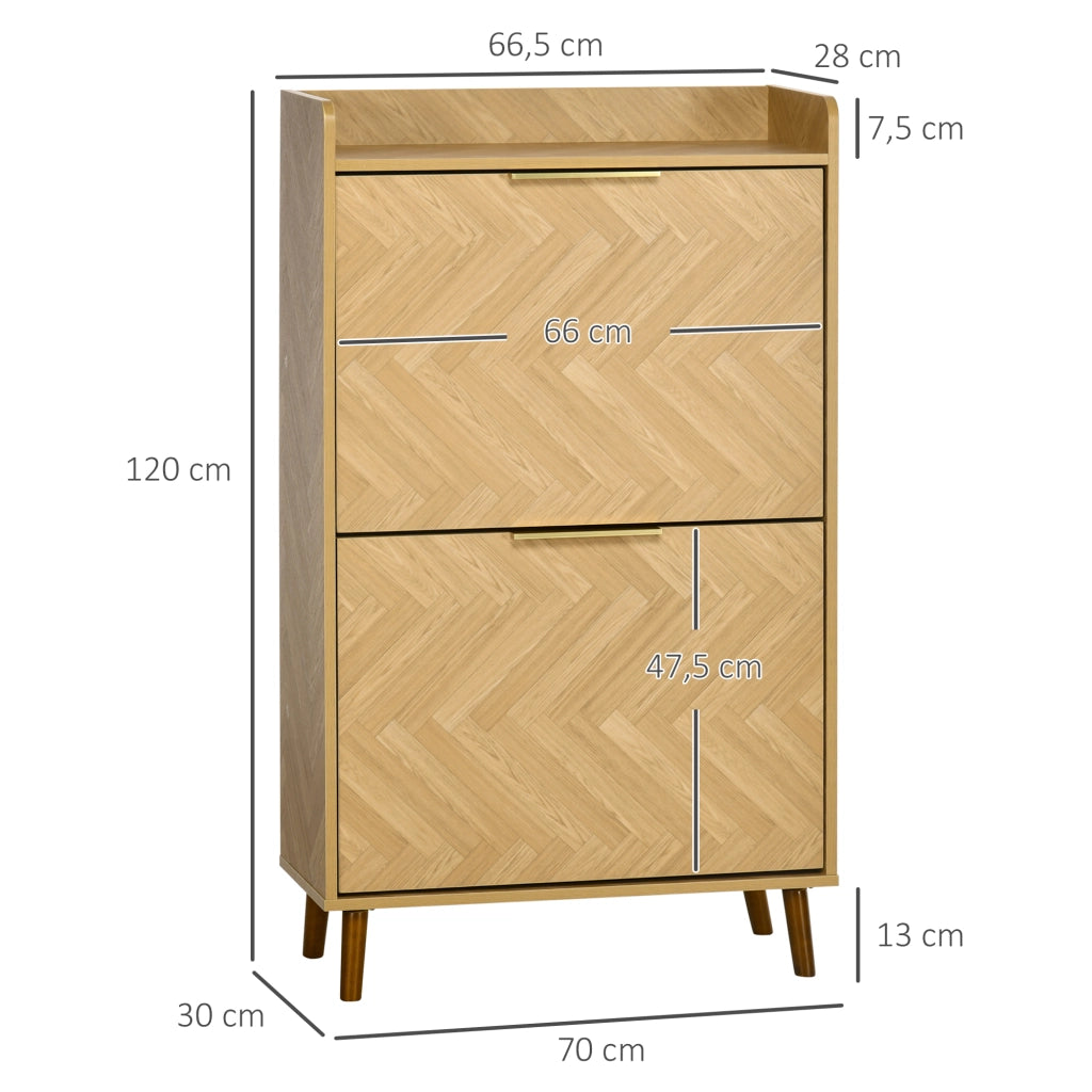 Scarpiera con ante a ribalta per ingresso o camera ¨C zephmum ¨C 70x30x120 cm