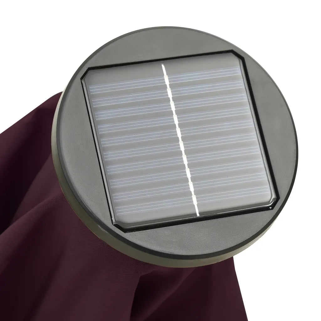 Ombrellone con LED Rosso BordÃ² 200x211 cm in Alluminio