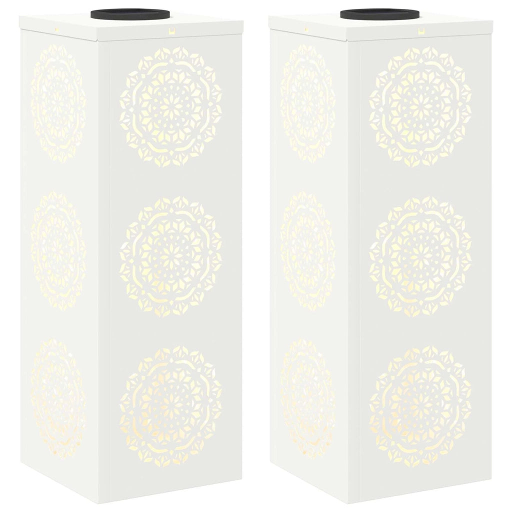 Faro LED solare per sentieri 2 pz Bianco CFW3867509