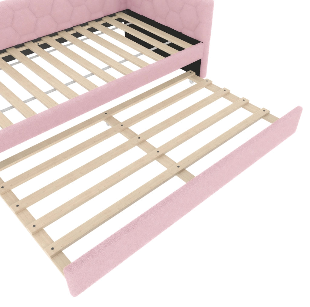 Letto 90x200 cm con letto estraibile; USB e Type-C; lampada da comodino
