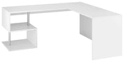 Scrivania Angolare ESSE - Design Moderno Bianco Lucido