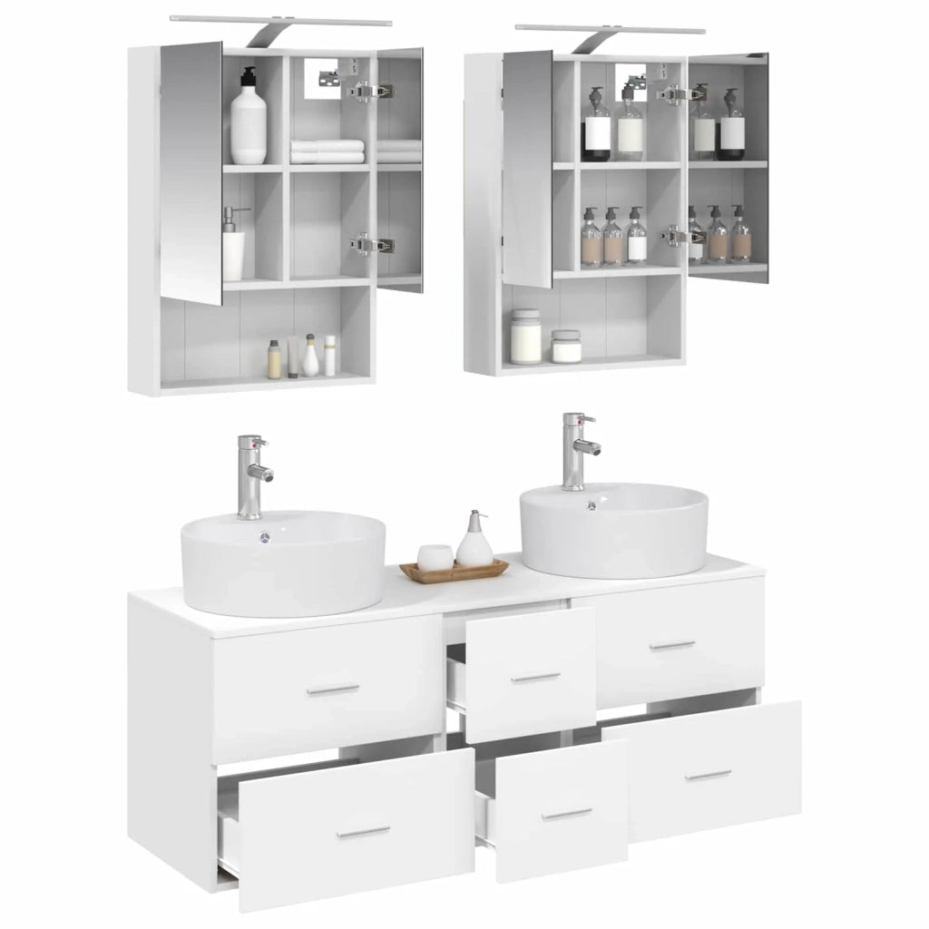 Set di mobili per il bagno 5 pcs Bianco 3406919