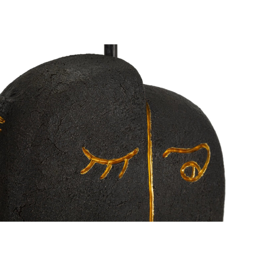 Lampada da Tavolo VKH163, Marrone, Poliresina, 27,5x27,5x39,5 cm