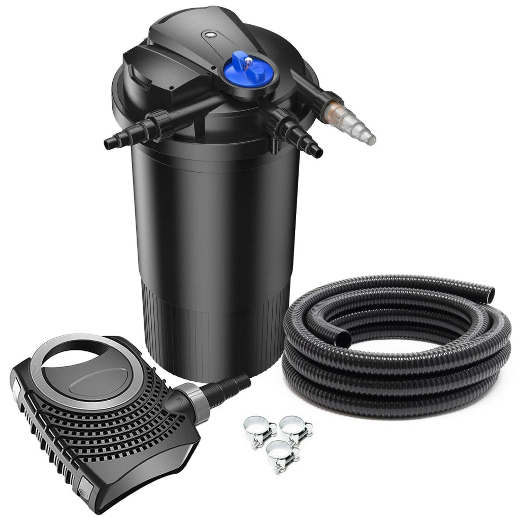 Kit di filtrazione set 30000 litri pompa UVC 18 watt tubo 6000 l/h 5 m 16_0001898