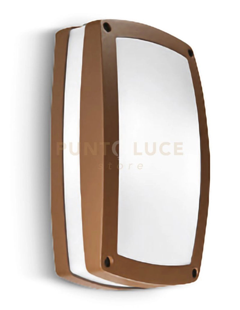 GES302- PLAFONIERA 29CM PER ESTERNO IP54 2 LUCI ATTACCO E27 COLORE RUGGINE