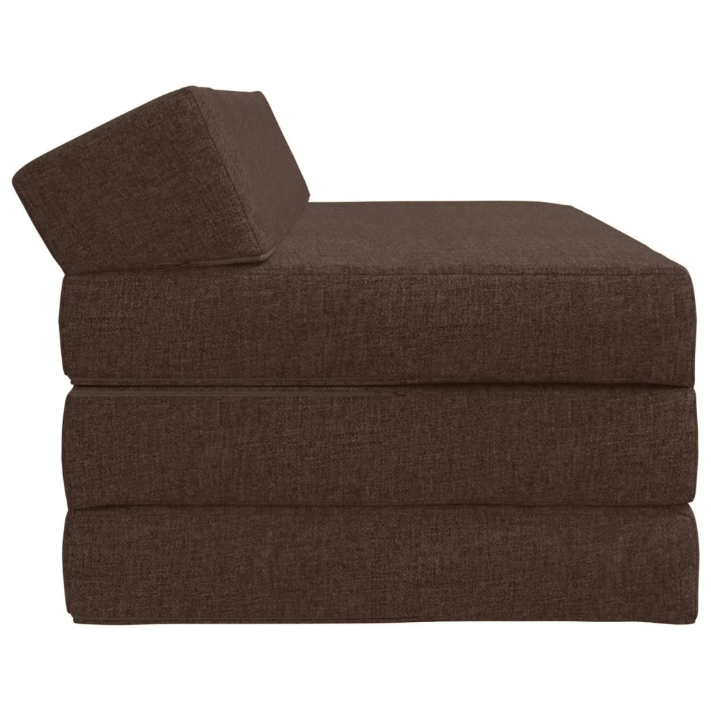 Divano Letto Pieghevole Tortora 120 x 60 x 49 cm Tessuto