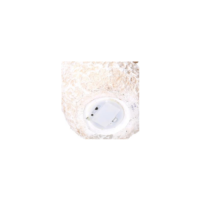 Babbo natale led resina con renna e pupazzo cm 27,5x20h48