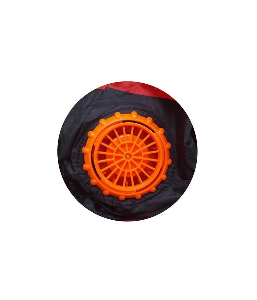 Babbo Natale Santa Claus Gonfiabile Con Pompa Aria Integrata 90x60x40cm         