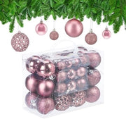 Set di 50 palloncini di Natale rosa con diverse finiture
