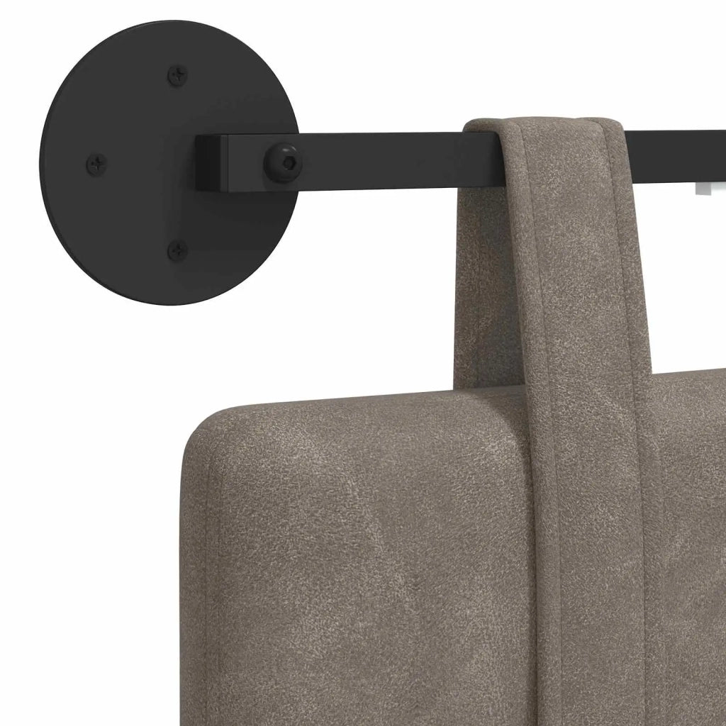 Testiera | Testata sospesa Con luce LED Grigio PU Antico