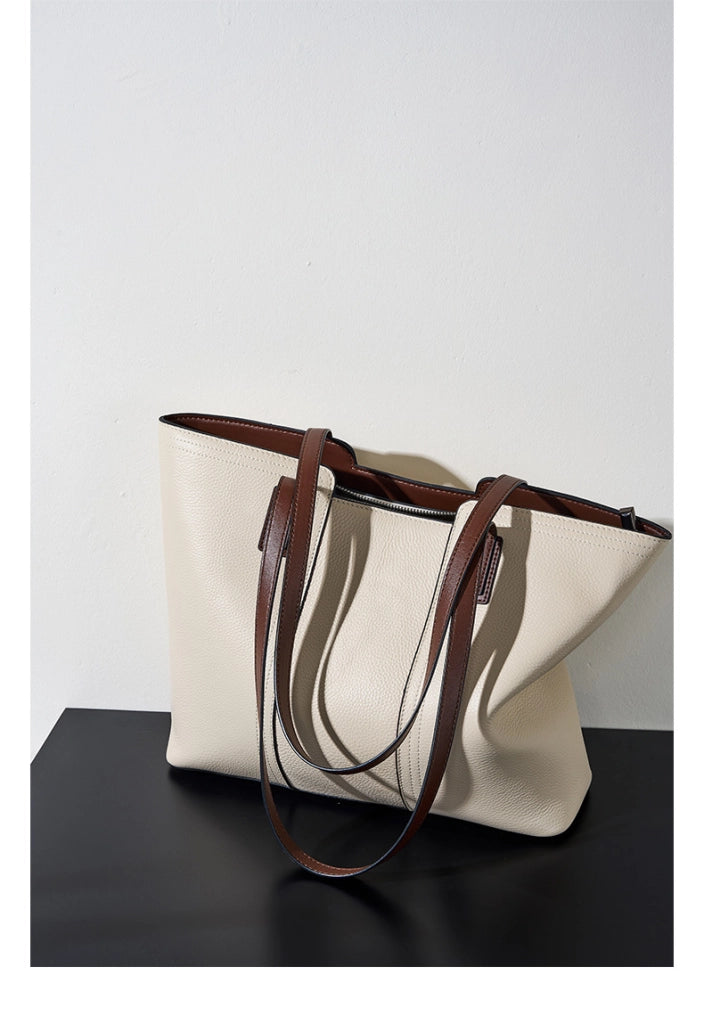 Borsa a tracolla da donna in vera pelle bianca