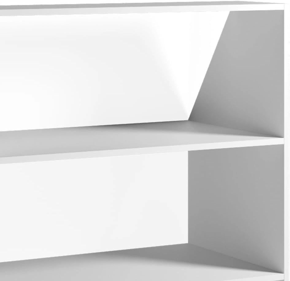 Scaffale per tetti spioventi, Bianco, 90 x 100 cm, per riporre scatole e libri sotto tetti spioventi