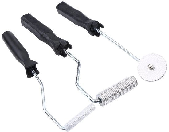 Set di Rotoli in Fibra Ottica - 3 Pezzi - Attrezzo in Alluminio - Laminazione - Attrezzo per Rotoli Angolari - Maggior Efficienza di Lavoro - 10x50mm/20x75mm