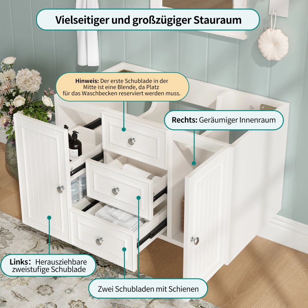 MOBILE BAGNO sospeso 78,5x46x46,8 cm bianco MDF