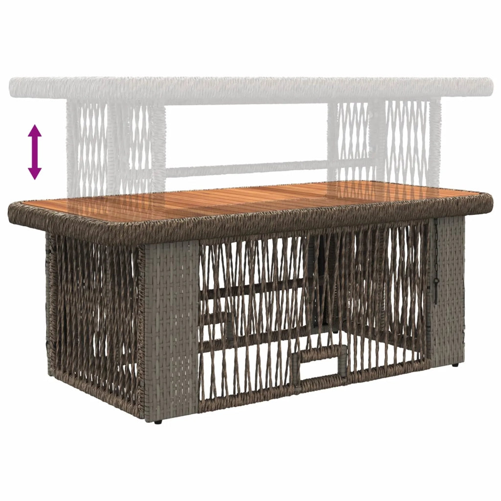 Set da Pranzo per Giardino 4 pz Grigio e Grigio Scuro 42026754