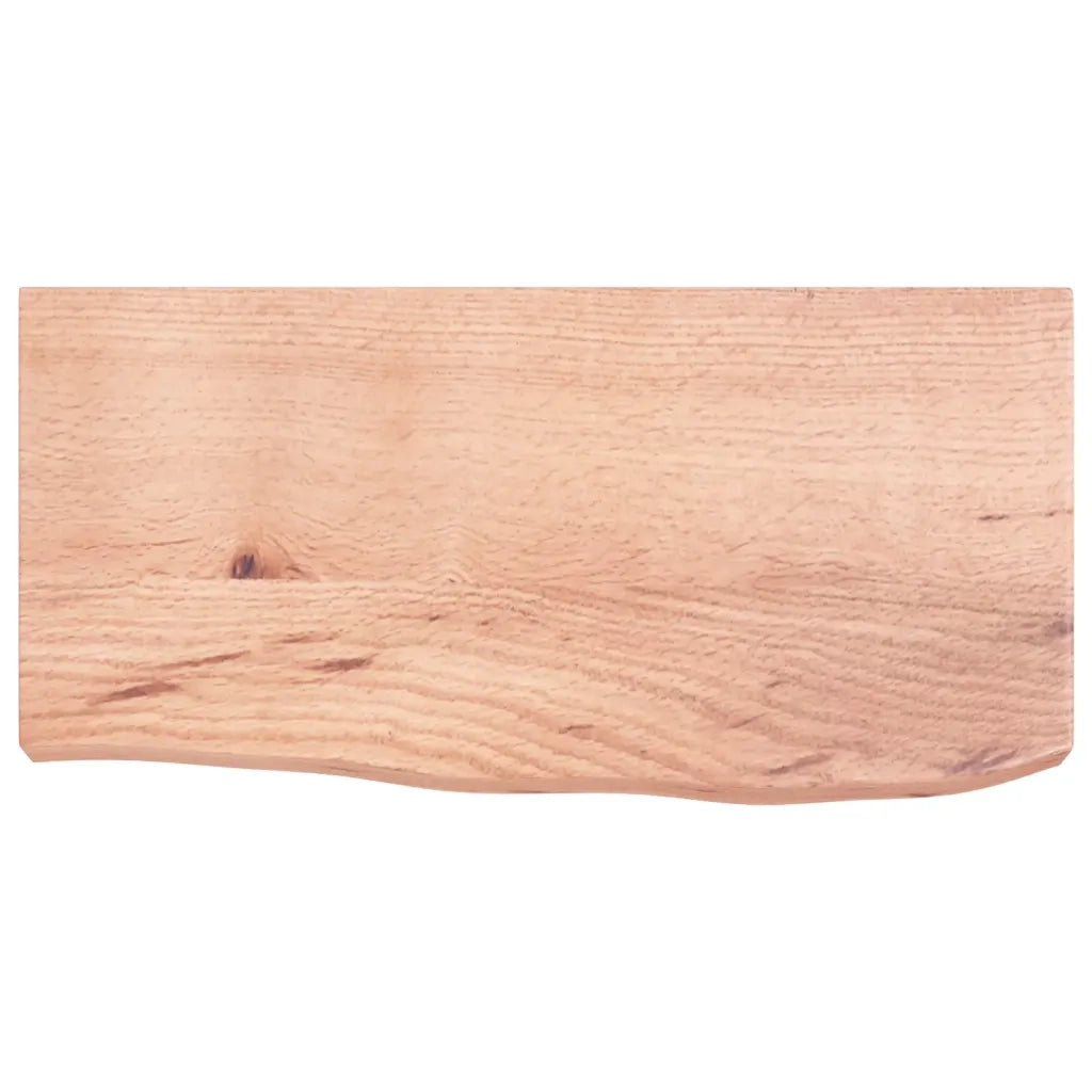 Ripiano Muro Marrone 60x30x(2-6) cm Massello Rovere Trattato 363646