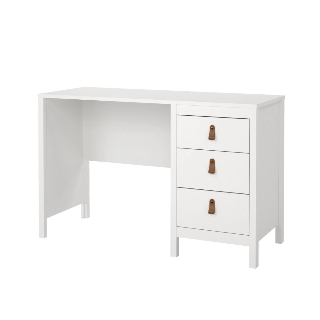 Scrivania Murjan, Scrittoio multiuso, Tavolo per ufficio porta PC, Piano di lavoro, 120x48 h77 cm, Bianco