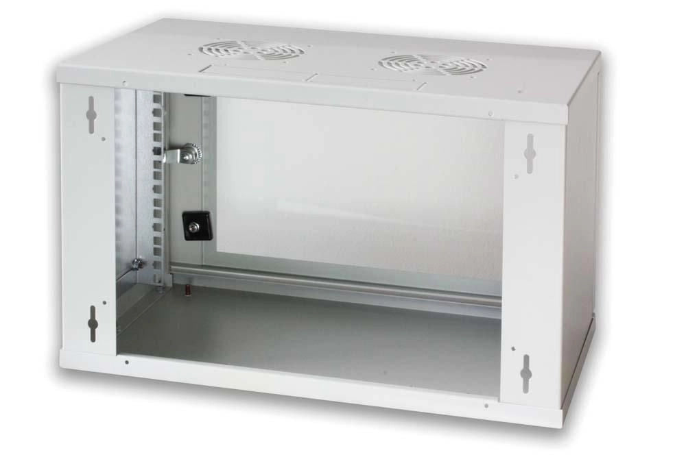 Armadio Rack 19'' a muro 16 unità prof. 400 Grigio Assemblato