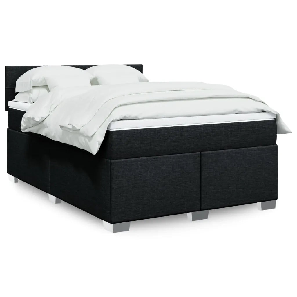Giroletto a Molle con Materasso Nero 160x200 cm in Tessuto 3288241