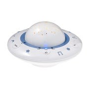 Luce notturna musicale per bambini modello BC-125GS con ninne nanne e rilevamento sonoro Bianco / Blu Alecto