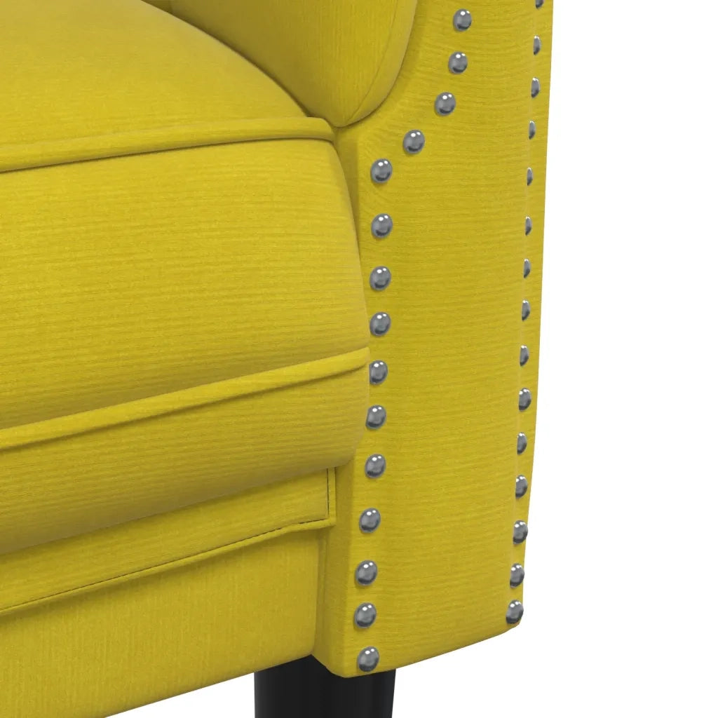 Set di Divani 3 pz Giallo in Velluto 3209215