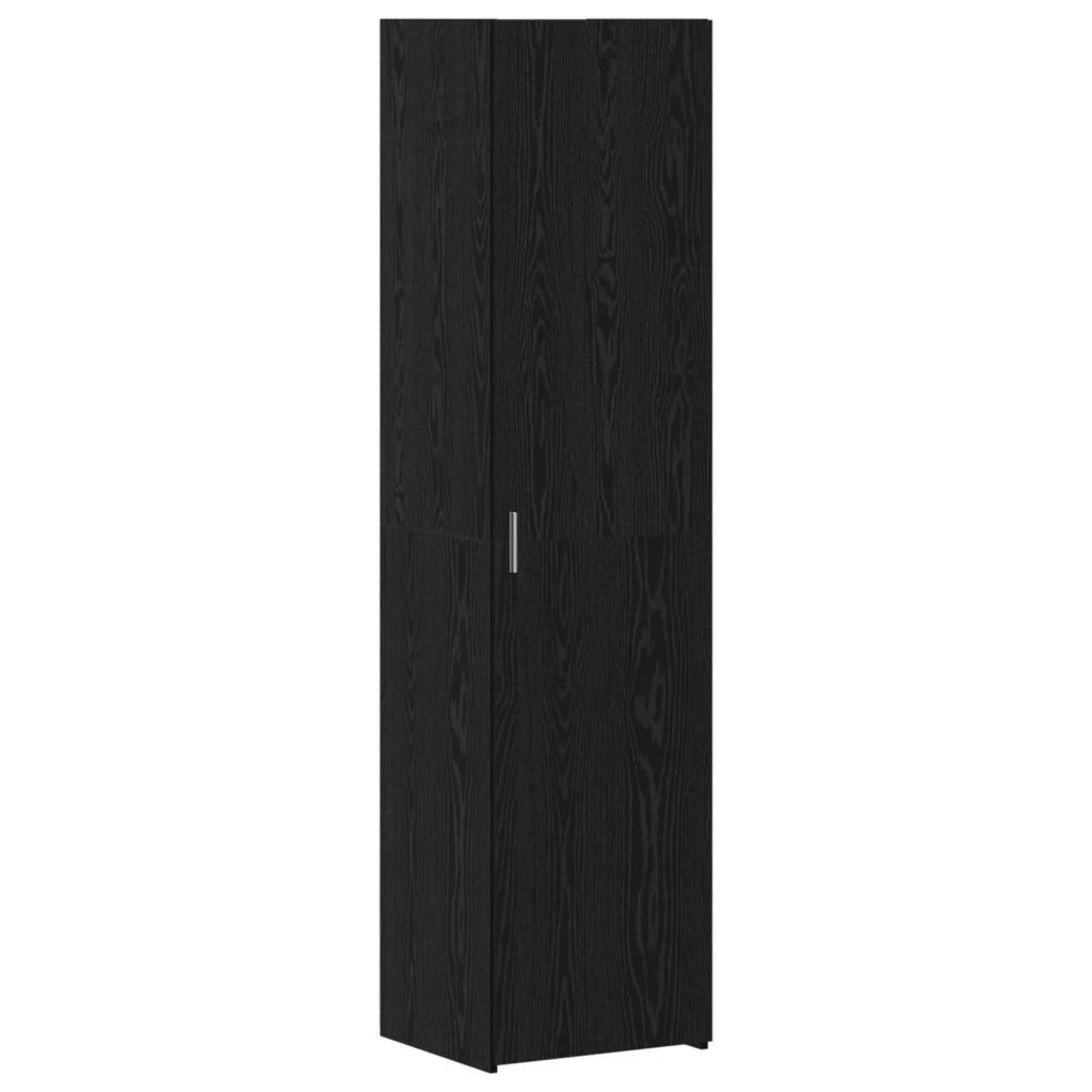 Credenza 2 pz-Set di 2 Buffet-Armadio da cucina Rovere Nero 45 x 42,5 x 185 cm