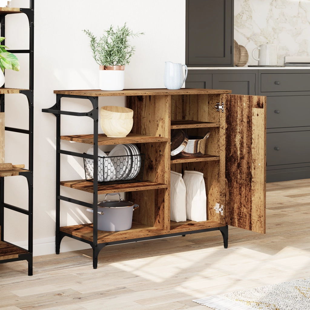 Carrello da cucina Legno Vecchio 87,5x38,5x84,5 cm Legno ingegnerizzato
