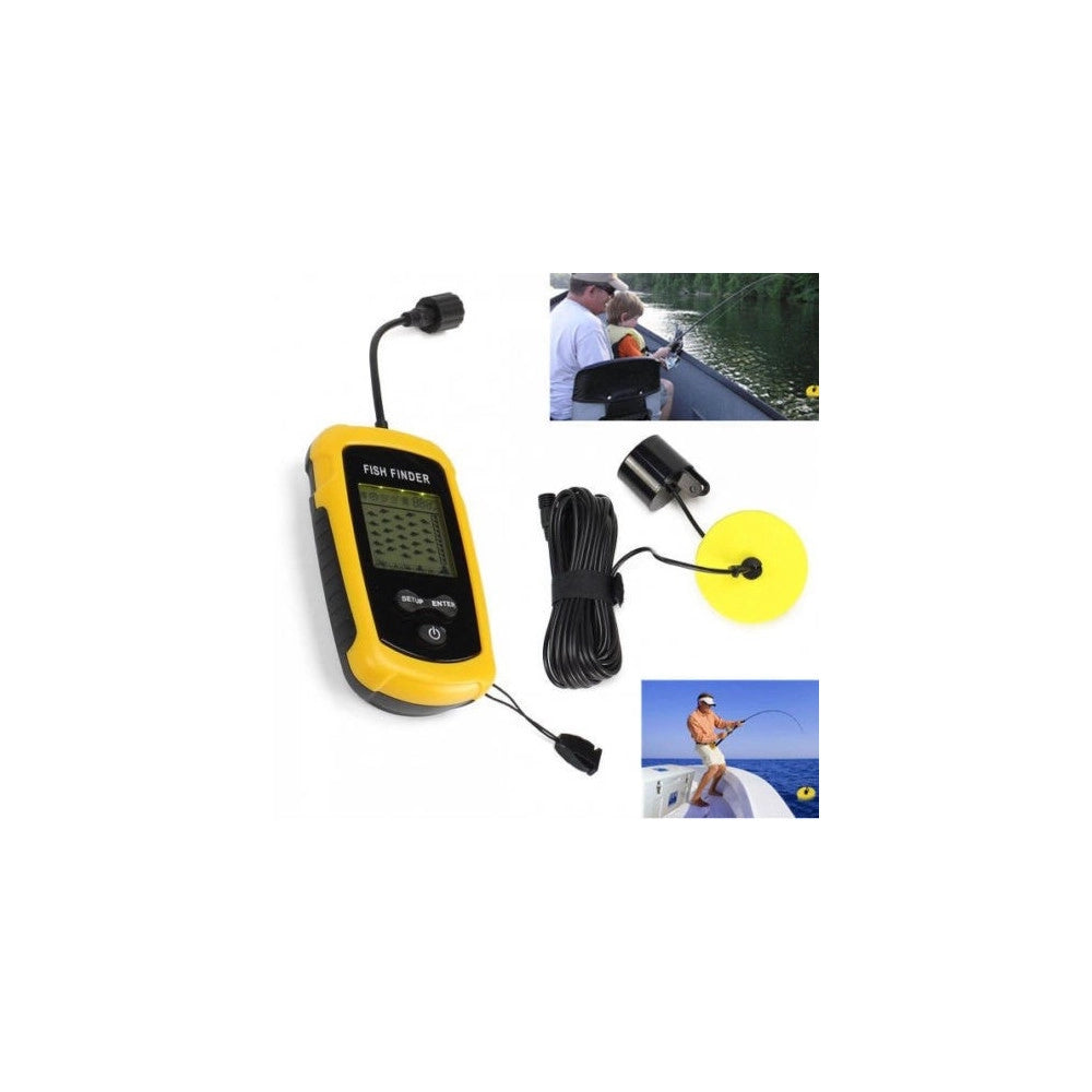 Trade Shop - Ecoscandaglio Sonar Sonda Portatile Pesca Acqua Dolce Salata Cerca Pesci -