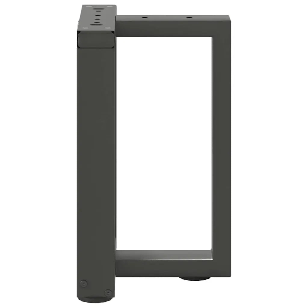 vidaXL Gambe per Tavolino da Caffè a Forma di T 2 pz Antracite 38x25x(42-43) cm Acciaio