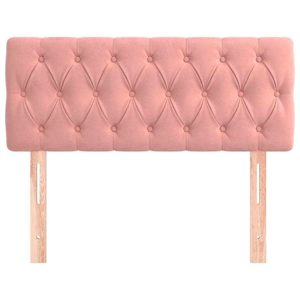 Testiera-Testata-Testiera Decorativa Rosa 90x7x78/88 cm in Tessuto