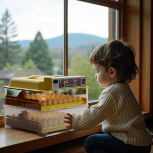 Incubatrice automatica per 112 uova, con regolazione temperatura e umidità, Covatrice