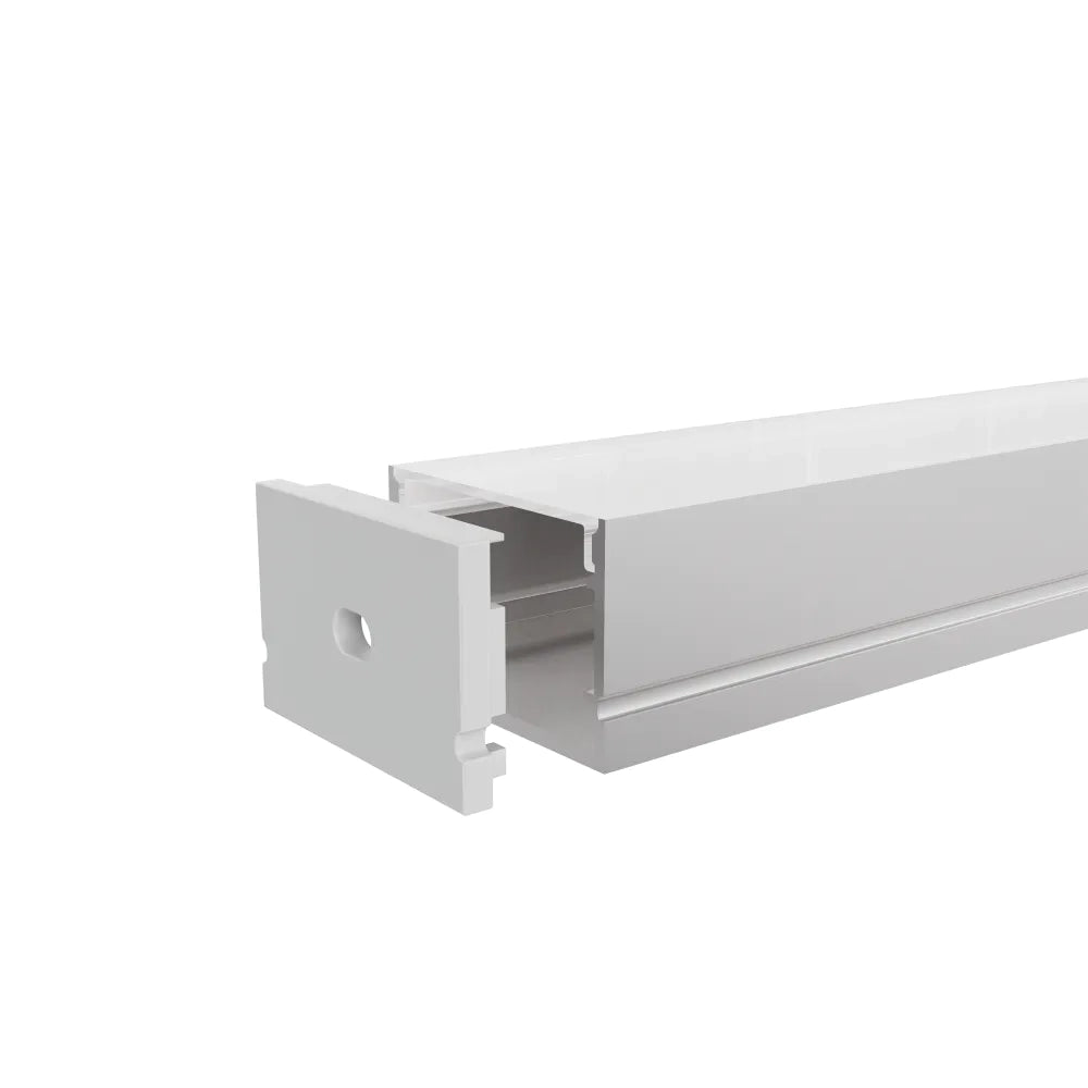Profilo lineare XL 1mt in alluminio silver per striscia led
