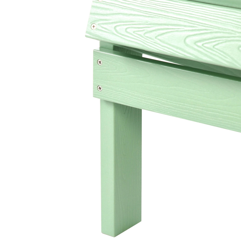 Sedia da giardino in plastica verde chiaro resistente agli agenti atmosferici in stile moderno